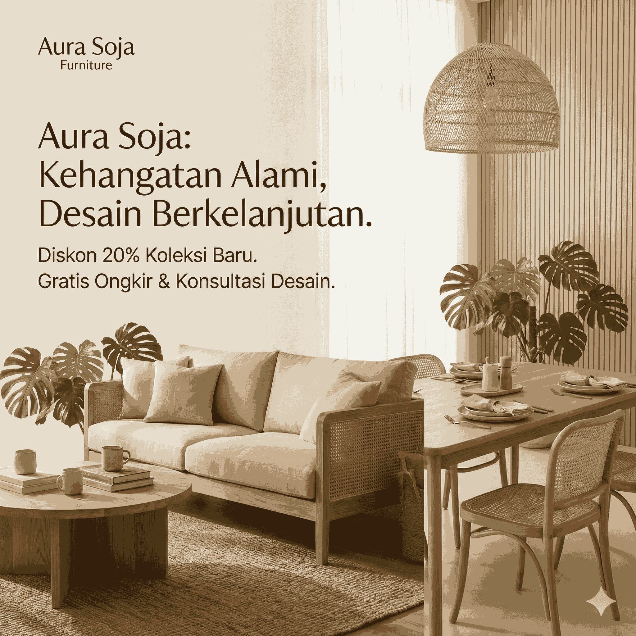 Hadirkan Kehangatan Alami: Transformasi Hunian Minimalis Bersama Koleksi Terbaru Aura Soja Furniture
