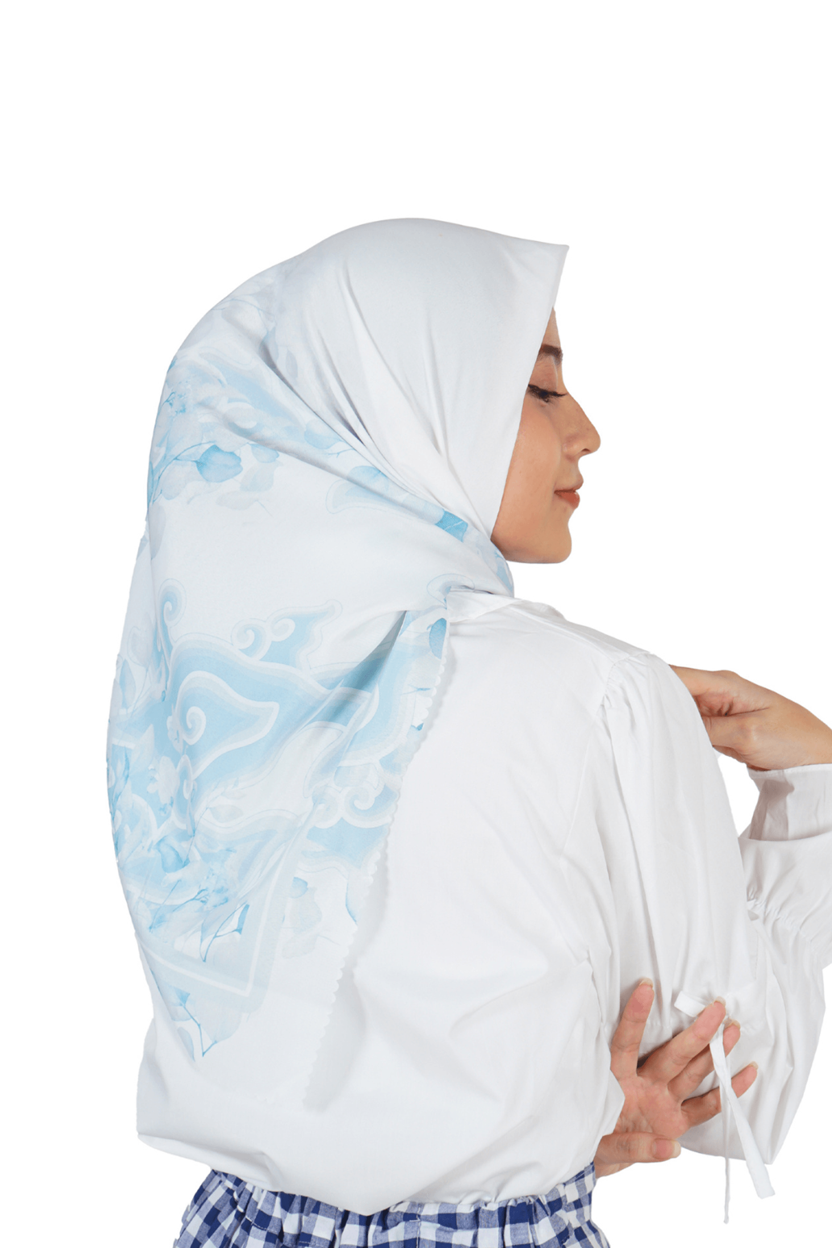 OOTD Hijab Motif Segiempat