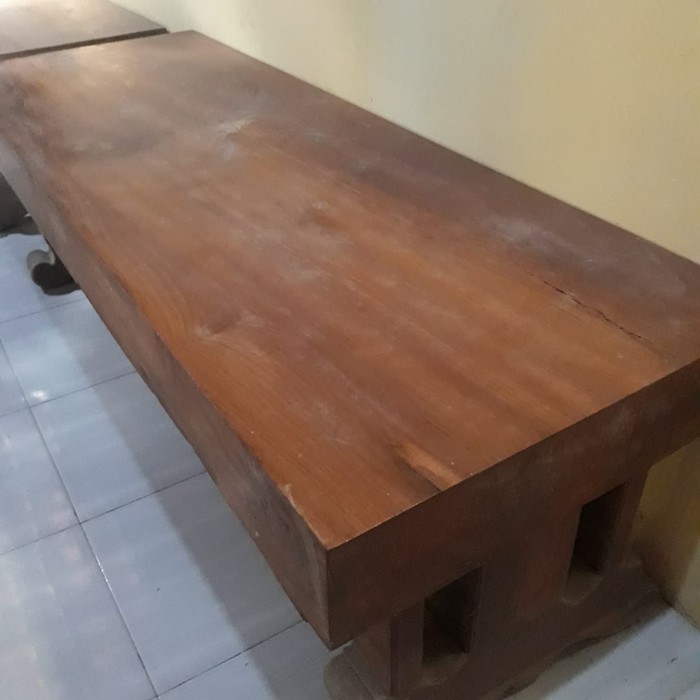 MEJA ASLI KAYU JATI