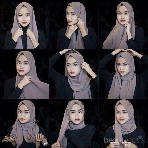 Cara Pakai Kerudung Pashmina