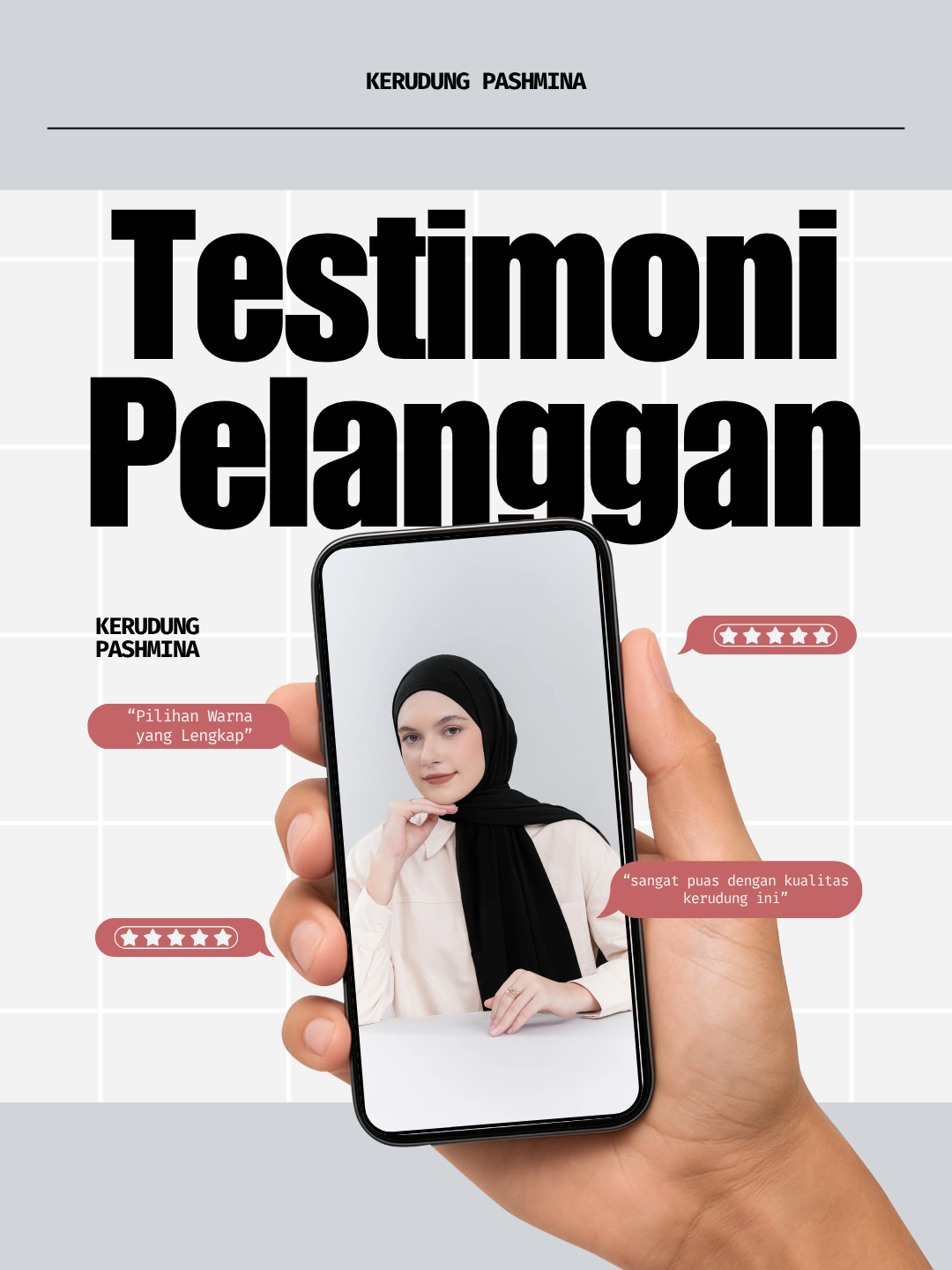 Testimoni Pelanggan Kerudung Pashmina