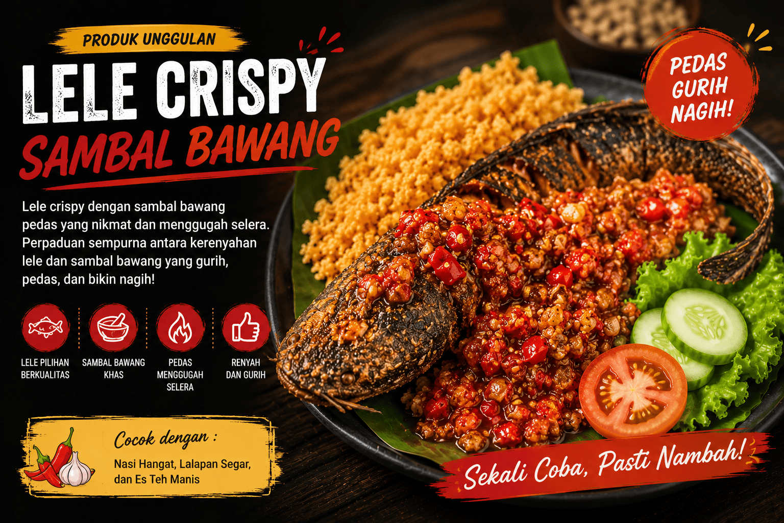 Lele Crispy Sambal Bawang