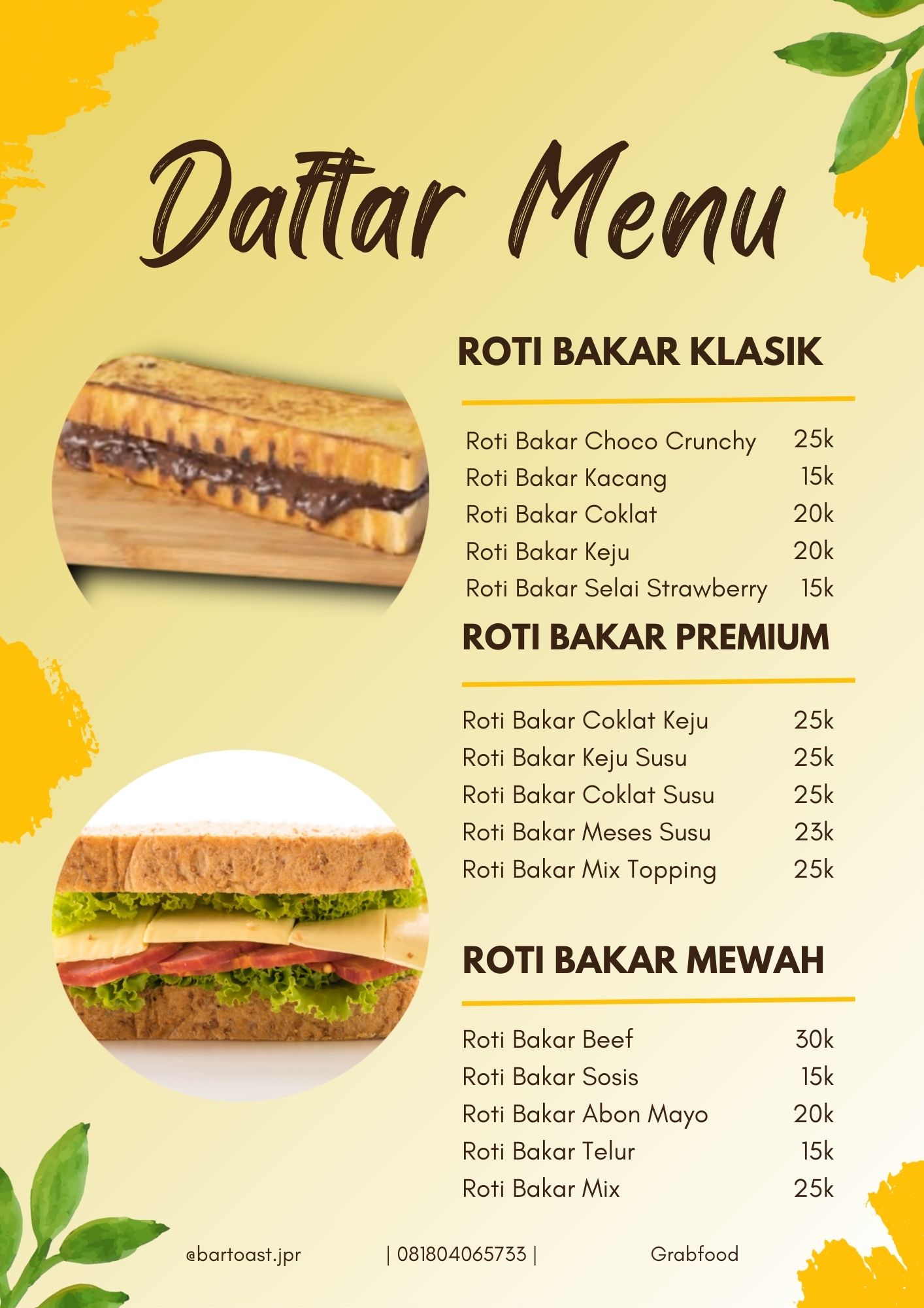 Daftar Menu