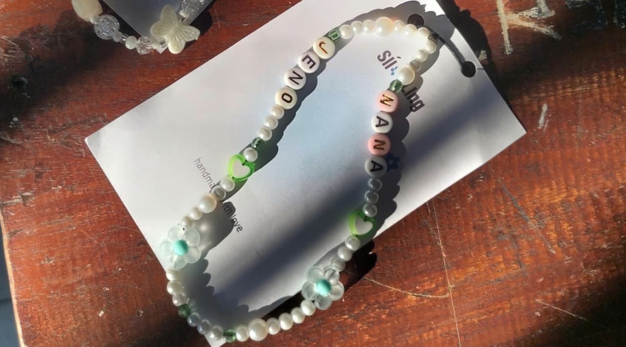 Pastel Bloom Beaded Strap