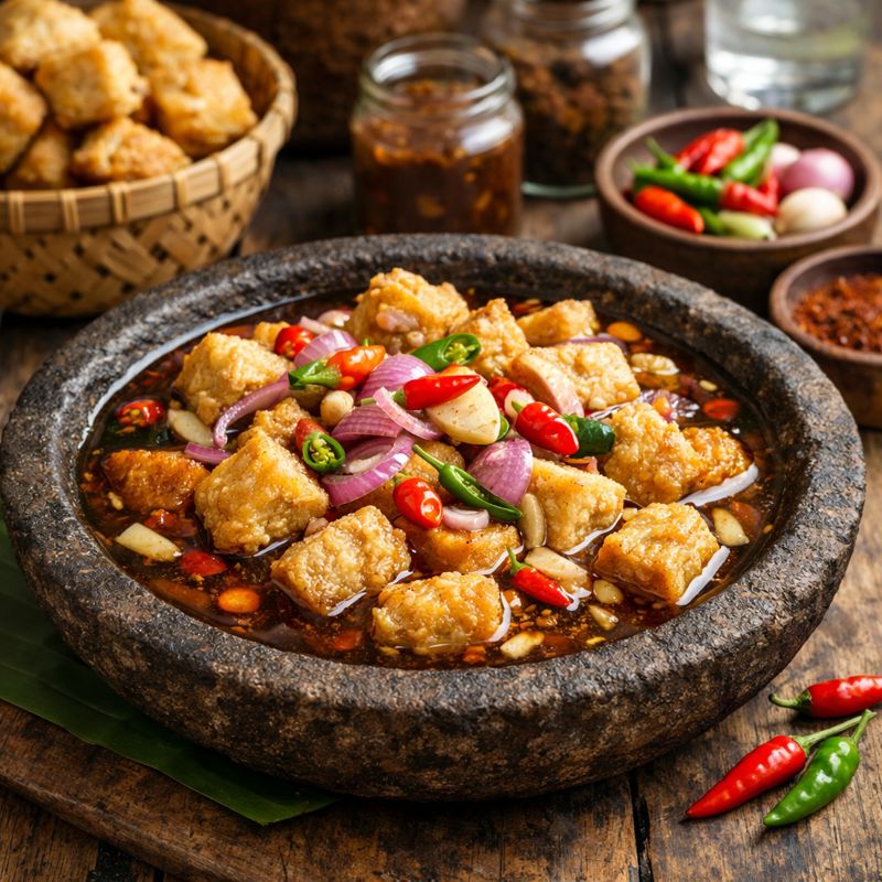 Tahu Gejrot Kuah Asam Manis