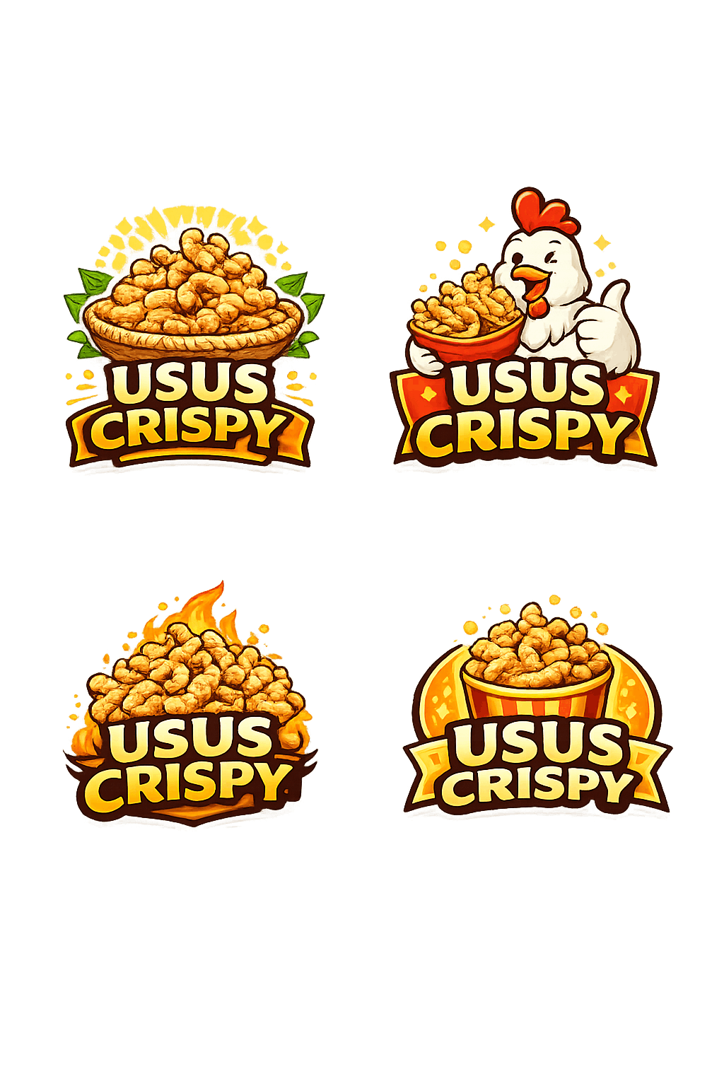 Desain Logo Usus Crispy